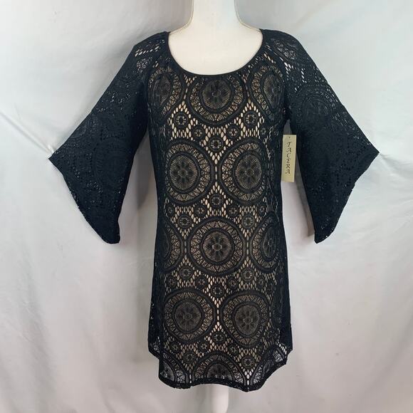 Tacera Black Lace Dress NWT Size S - Picture 2 of 8